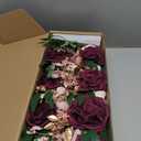 Ling's Moment 8pcs Aisle Pew Artificial Flowers Arrangements for Wedding Ceremony Chair Back Floral Decorations with Chiffon Ribbon Marsala Blush Pink Reception Church Rose Faux Hanging Party Outdoor