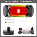 Lifting Jack Pads Compatible with Tesla Model 3/S/X/Y, Upgrade Sturdy Rubber Lift Pucks, 2016-2026 Lift Pad with Protective Ring, Floor Adapters Protects Battery & Chassis