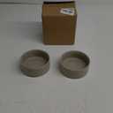 Havniva Ceramic Set of 2 Dog and Cat Bowls, Food and Water Bowls for Toy Breed Dogs, Kitty, Cats, 2pcs Dog & Cat Dishes, Cat Feeder(5.1inch, 2 Bowls, Grey)