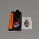 Military Smart Watches for Men GPS, 1.56" AMOLED Screen Bluetooth Call, Smartwatch for Android Phones and iPhone, 100+ Sport Modes, 3ATM Waterproof Smart Watch with Compass (Black & Orange)