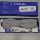 Ezona Heated Eye Mask, Warm Eye Compress Mask for Dry Eyes, USB Electric Eye Heating Pad with Temperature & Timer Control, Dry Eye Mask for Blepharitis, Sinus Migraine (Indigo)