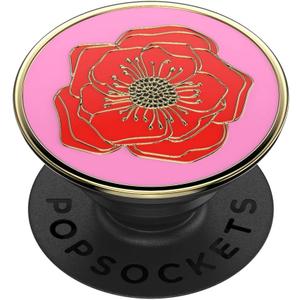 PopSockets Phone Grip with Expanding Kickstand, Enamel Nature PopGrip - Big Poppy