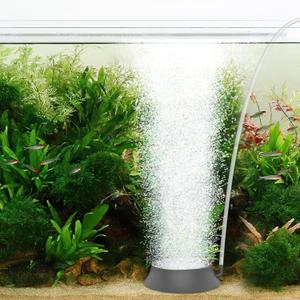 hygger Aquarium Air Stone, Fish Tank Bubbler Aerator with Stainless Steel Base, Oxygen Diffuser for Nano Air Pumps Hydroponics Small Ponds and Fish Tanks (1.6 inch)