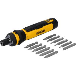 DEWALT Cordless Screwdriver, 4V USB Rechargeable Electric Screwdriver with 12 pcs Screwdriver Bit Set, LED Light, FLEXDRIVE Control, Compact, Ergonomic (DWHT66719)