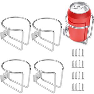 Stainless Boat Cup Drink Holder4pcs Cup Holders Boat Ring Fit for Boat Yacht Truck Car Apartment RV Car Trailer Hardware Cup Holders