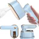 Travel Steamer Iron for Clothes Mini - Portable Ironing Machine Travel Small Size Portable Steamer Travel College Dorm Home Essentials (SkyBlue)