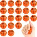 Hxezoc Mini Basketball Stress Balls 20 Packs Basketball Foam Sports Balls Small Squeeze Anxiety Bulk Toy Ball for Kids Basketball Birthday Party, School Carnival Party Supplies