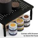 Adjustable Automatic Cat Feeder Stand - Non-Slip Elevated Holder for Cats/Puppies, Fits Most Automatic Feeders & Water Dispensers, Black(Holder ONLY)