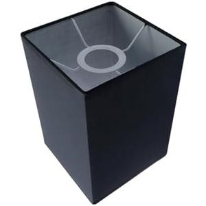 MY MIRONEY Square Lampshades Black Linen Lamp Shades Modern Style Lampshade Cover Replacement for Floor Lamp, Table Lamp, Bedside Lamp, 1.64" Screw Thread Diameter