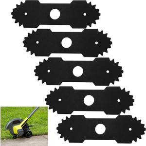 5 Pcs 638006008 Heavy Duty Durable Steel Edger Blades (9 inch) for Ryobi Trimmer Edger P2300A P2310, Replacement Sharpen Edging Blades with Teetch 638006007