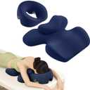 Prone Massage Pillow, a Chest and face Support Sleep Pillow, is Suitable for Massage, SPA and Sleep. Face Down for Eye Surgery After Surgery for Sleeping (Navy Blue)