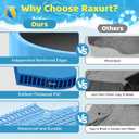 Raxurt Dog Pool with Sprinkler, 79'' Foldable Dog Pools for Large Dogs, 2-in-1 Sprinkler Pool Heavy Duty, PVC Non Slip Pet Bathing Tub for Outdoor Backyard, Blue
