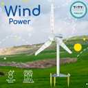 Thames & Kosmos Wind Power V4.0 STEM Experiment Kit | Build a 3ft Wind Turbine to Generate Electricity | Learn About Renewable Energy & Power a Small Model Car | Weatherproof for Outdoor Use