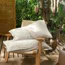 CHUFFED Linen Pillowcases  Linen Blend Cotton Pillow Cases, Breathable Washed Flax Shams with Envelope Closure King Size 20x36 Inches,Linen