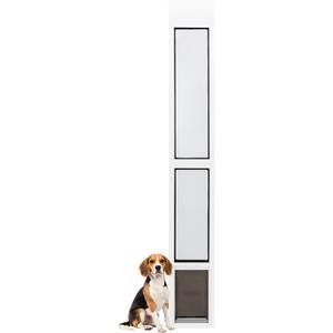 PetSafe Extreme Weather Sliding Glass Pet Door - Easy to Install, Perfect for Rental Homes and Apartments - Adjustable Height 75 7/8" to 80 11/16" - Insert for Patio Sliding Glass Doors, Medium Size