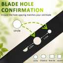 20 Inch Lawn Mower Replacement Blade Compatible with Ryobi 40V Brushless RY40180, RY40190, RY401110 Model Mowers, Replaces AC04020, HalfMoon + Round Center Hole
