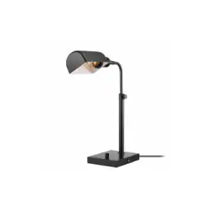 Globe Lucca Adjustable Height Desk Lamp - Matte Black, 18 in