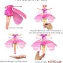 Flying Fairy Doll Toy with Rotating Skirt Wings, Magic Flying Fairy Princess Doll with Hand-Guided Infrared Induction Flying Toy with LED Lights,USB Rechargeable Sky Dancers Flying Dolls (Pink), 2.3 inches x 7.8 inches x 6.3 inches