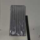 Photect 2Pcs Water Absorbent Diatomite Coasters 8.6x4'' Diatomaceous Earth Drying Ma, Grooved Design Water Absorbing Stone for Home Bathroom Decoration Home Warming Gift (Gray)