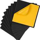 MIMAX Peel-and-Stick Baseplates 10PCS (10"x10"), Toy Building Brick Blocks Base Plates, Self Adhesive Baseplate for All Major Brands, Build On Table Wall (Black)