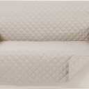 Reversible Loveseat Sofa Covers Couch Cover Furniture Protector, (Loveseat, Beige/Beige) (Loveseat-Oversized(54"))