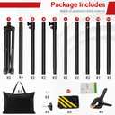 10x10 FT Backdrop Stand for Parties, Adjustable Photo Backdrop Stand Kit with Carrying Bag, Portable Background Stand Backdrop for Wedding, Photoshoot, and Photo Studio