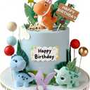 20pcs Dinosaur Cake Topper Set with Dinosaur Eggs - Reusable Dinosaur Cake DecorationsDinosaur Birthday Decorations for Boys & Girls (Dinosaur Cupcake Toppers, Happy Birthday Cake Accessories)