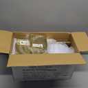 GATHER 350PCS Gold Plastic Plates - White and Gold Disposable Plastic Dinnerware Set Include 50 Dinner Plates, 50 Dessert Plate, 150 Silverware, 50 Napkins, 50 Cups for Party & Wedding