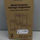 Multi-Purpose Pull-Out Storage Organizers, Under Sink/Cabinet Organizers and Storage for Bathroom & Kitchen, Black, 12.8 Inches, 2 Packs