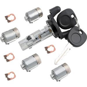 Ignition Switch Lock Cylinder With 4 Door Lock Cylinder Compatible With Chevy GMC Vehicle 2001-2007 Express 1500 2500 3500 Savana 1500 2500 3500, Replace#704600 + 706591 X 4 + 598007 X 2 (No chip)