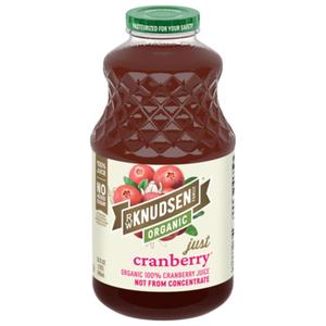 R.W. Knudsen Organic Just Cranberry Juice, 32 fl oz (Pack of 1) (EXP 07/08/28)