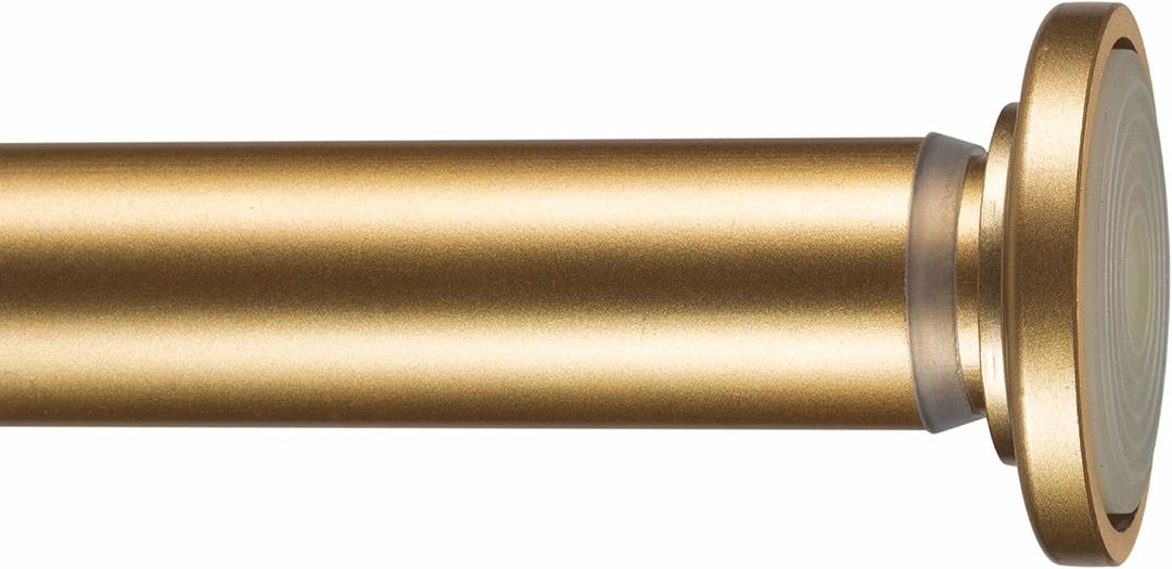 Home Details Adjustable Tension Curtain Rod, 24"-42", Satin Gold