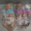 GYCV Lifelike Reborn Baby Dolls Twins Boy and Girl 20 Inch Weighted Full Body Silicone Realistic Newborn Baby Dolls Twins Real Life Baby Dolls Twin with Feeding Accessories Birthday Gifts for Kids