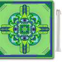 Neoprene Mahjong Mat with Rules (33" x 33"), No Creases American Mahjong Mat, Anti-Slip & Noise Reduction Mahjong Learning Mat, Mahjong Mats Gifts (Lucky Green), 33 inches by 33 inches by 2 millimeters