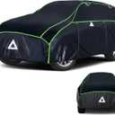 Hail Protector SUV Car Cover, Anti Hail Thickened Multi-Layered EVA Car Cover Waterproof All Weather Protection with Car Sun Visor, Outdoor Hail Protection Cover, Fit SUV Jeep-Length 192-201 Inch.