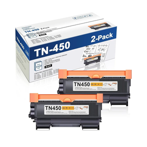 TN450 Toner Cartridge Black High Yield 2-Pack Replacement for Brother TN-450 HL-2270dw HL-2280dw MFC-7860dw IntelliFax 2840 2940 Printers