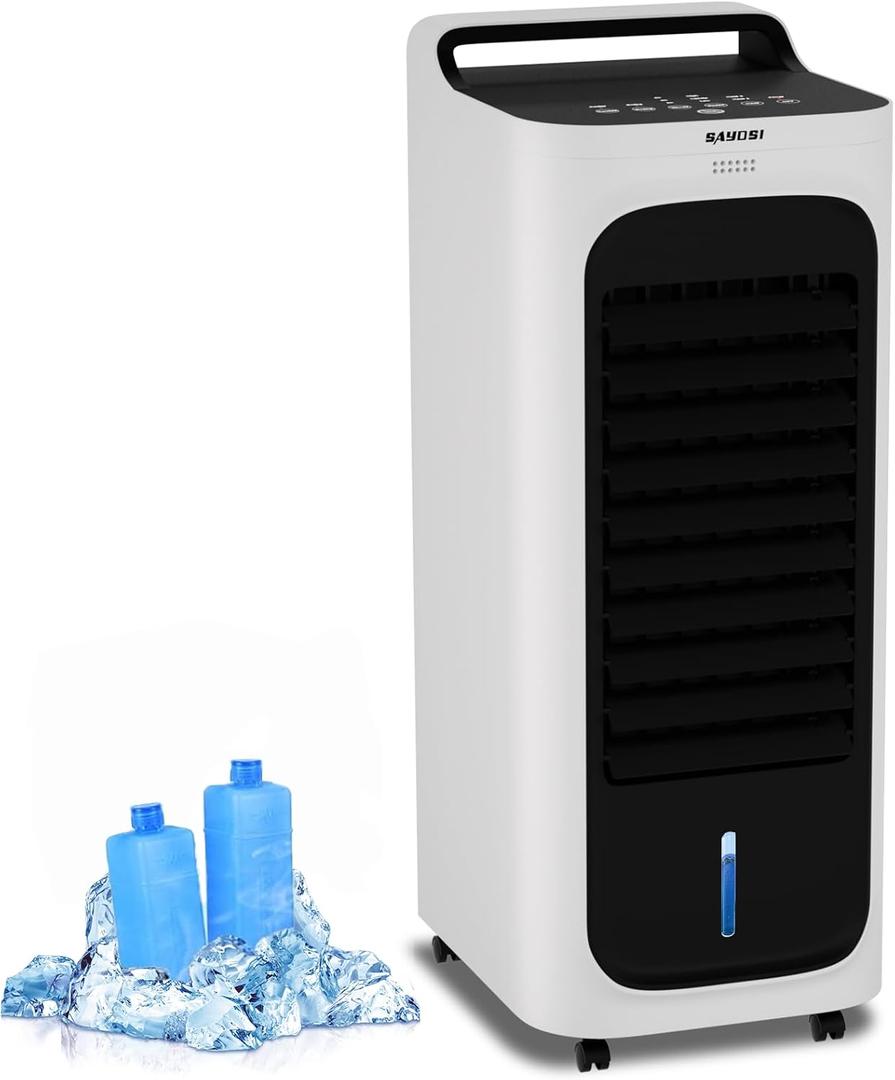 Portable Air Conditioner & Heater Combo used in Summer and Winter for Bedroom Home Office Large Room with Ice Packs,Water Tank,Timer(White)