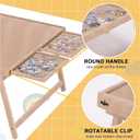 Puzzle Board 1500 Pieces,34.3x 26.5 Jigsaw Puzzle Table with 4 Drawers and Cover,Portable Board GameTable with Folding Legs for Adults and Teens(Almond Color), 1500pcs