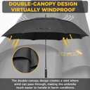 ZOMAKE Automatic Open Extra Large Golf Umbrella 62 Inch, Double Canopy Vented Windproof Oversize Stick Umbrellas for Rain
