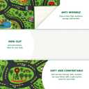 Tinideya Kids Playmat Rug 8x10 ft, Non-Slip Rubber Backing Traffic Road Playmat, Cars Play Mat for Toddler Children Playroom Classroom Bedroom(Green, Traffic Map)