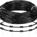 Nezyo 1/4" Irrigation Drip Line Tubing Irrigation Hydroponics Drip Line Tubing Irrigation Drip Line Hose, 4mm ID, 11.8 Inches Emitter Spacing, Drip Irrigation Kit, 200 Ft, Black
