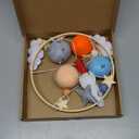 Baby Crib Mobile for Boys Girls | Felt Space Nursery Mobile Wooden Mobile for Crib | Astronaut Space Theme Nursery Bed Decoration Baby Mobile for Crib | Gift for Newborn Nursery Decor (Rockets)