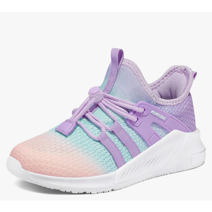 RUNSIDE Girls Tennis Shoes Lightweight Sports Kids Sneakers Lace-up for Running/Walking, Toddler/Little Kid/Big Kid Size 8 Toddler