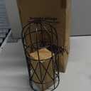 Industrial Table Lamp, Small Touch Lamp with Rustic Cage Vintage Bedside Lamp 3 Way Dimmable Nightstand Lamp Edison Desk Lamp for Bedroom, Living Room, Hallway, Entryway, Kitchen, 4W LED Bulb Included