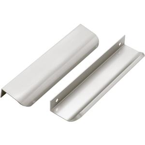 Ravinte 6 Pack Cabinet Handles Finger Edge Pulls 150mm/5.9 inch Silver Drawer Edge Pulls Brushed Nickel Finger Pulls for Cabinets Concealed Handles