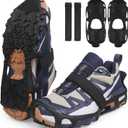 Spikeless Ice Cleats Anti-Slip Snow Traction Crampons Ice Grippers for Shoes and Boots Indoor/Outdoor Slip-On Rubber Tread Overshoes Traction Devices S-M