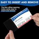 Zonon 200 Pieces New Medicare Card Holder Protector Sleeves 12 Mil Clear PVC Water Resistant Vaccine Card Holder Waterproof Plastic Protective Sleeves for Credit Business