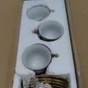 Teenyyou Set of 6 Tea Cups and Saucers Tea Party Decorations Floral Porcelain 5.4 oz British Gift for Women Birthday Party, Church, and Mother's Day (Classic Style)