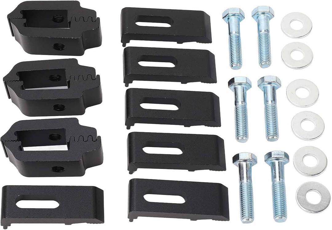 aqxreight Truck Bed Cover Clamps 1112514 Aluminum Mounting Clamps Compatible with Most Truck Beds for Secure Tonneau Cover and Shell Fit (Black)