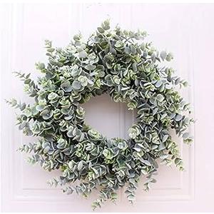 Artificial Wreath Soft Eucalyptus Wreath Multicolor 46cm Door Ornaments Wall Ornaments Decoration Portable Ornaments Party Supplies Door Wreath ( 46CM)
